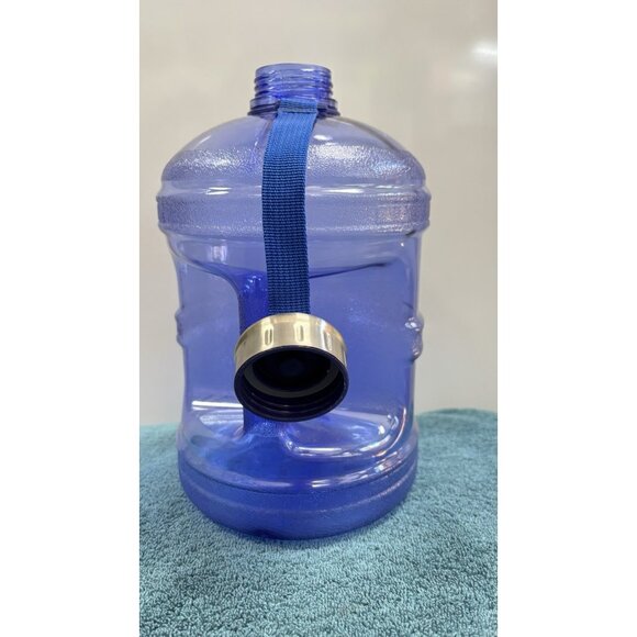 Blue BPA FREE 1 Gallon Water Bottle Steel Cap Jug Container Canteen Reusable NEW - Picture 4 of 5